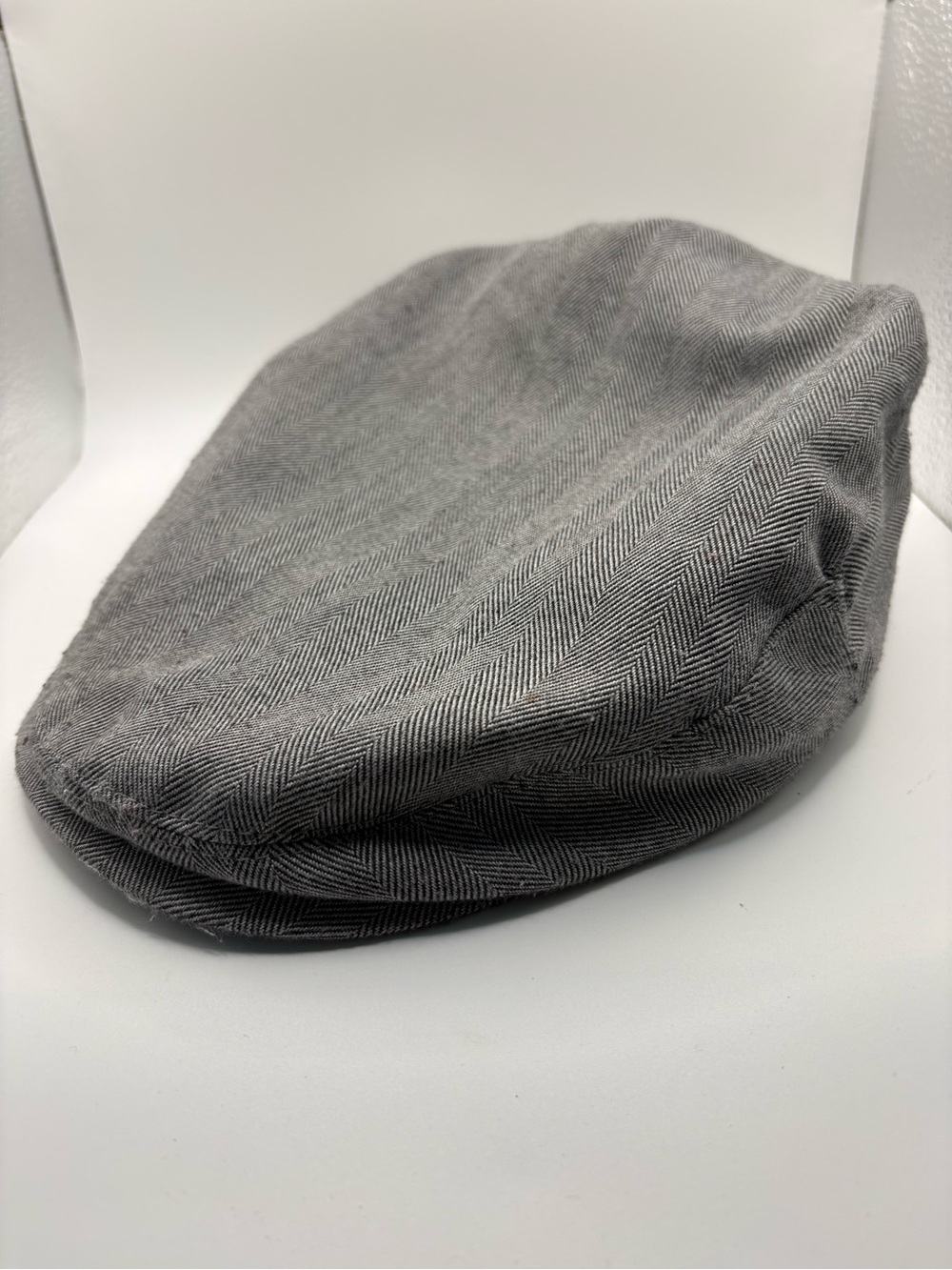 Stetson Gray Herringbone Flat Ivy Driving Cap Hat Large